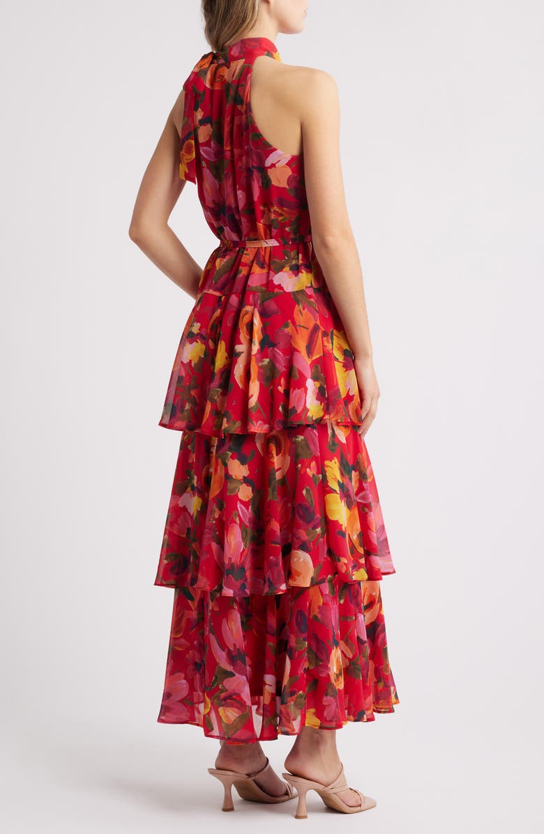 Julia Jordan Floral Tiered Dress 