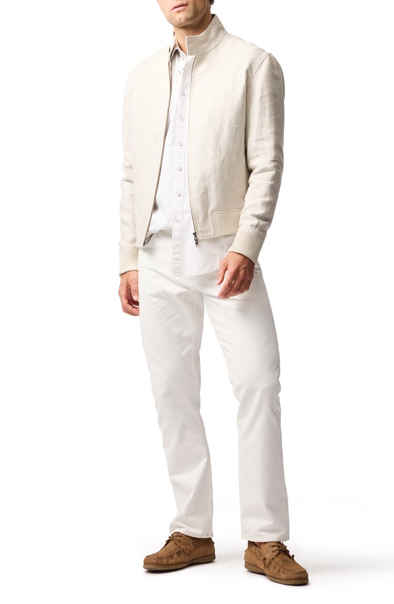 Rodd & Gunn Stavely Linen Zip-Up Bomber Jacket, Alternate, color, Wheat