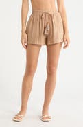 Elan Drawstring Cover-Up Shorts