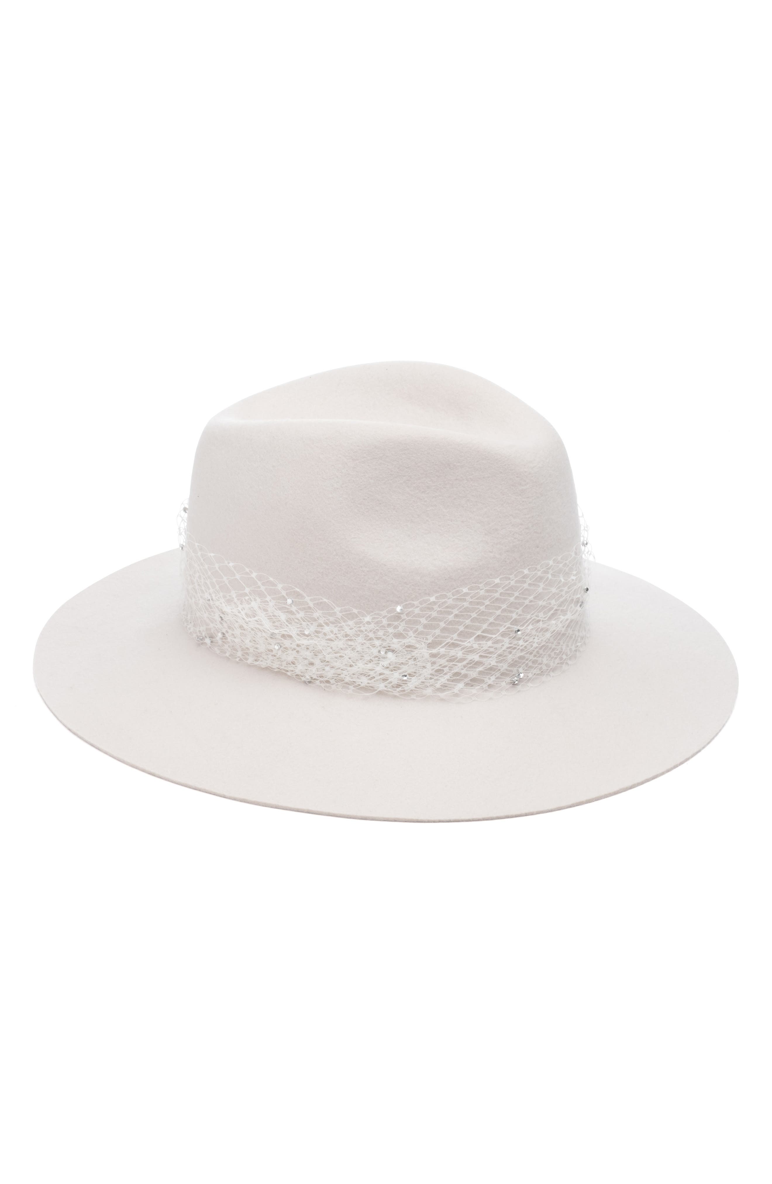 Eugenia Kim Veil Trimmed Wool Fedora