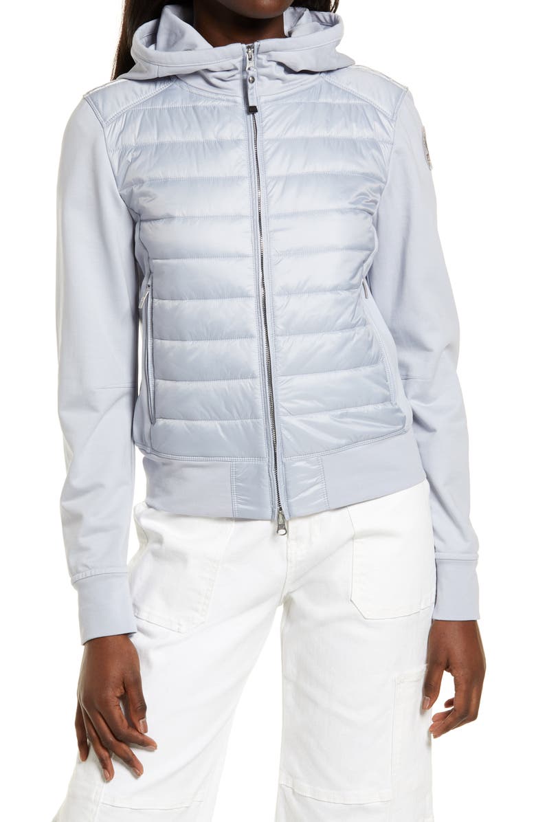 Parajumpers Caelie Fleece Nylon Hooded Jacket, Alternate, color,