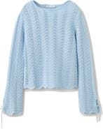MANGO Mixed Open Stitch Long Sleeve Cotton Sweater