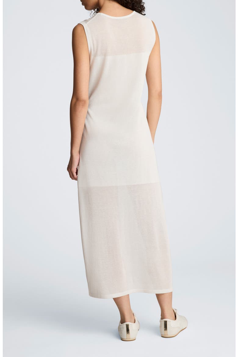 Semisheer Sleeveless Knit Dress, Alternate, color, PURE WHITE