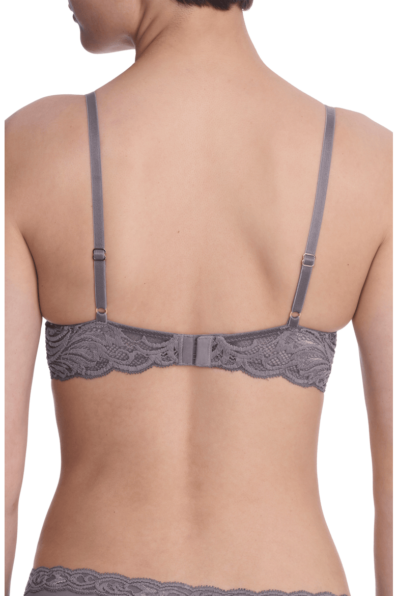 Feathers Plunge T-Shirt Bra, Alternate, color, Nickel