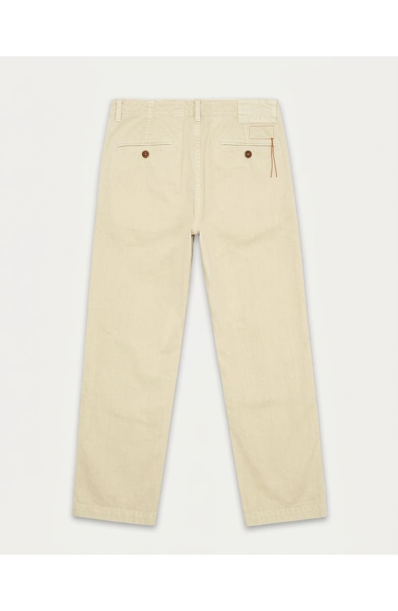 Fortela Hector Herringbone Cotton Trousers, Alternate, color, Ecru
