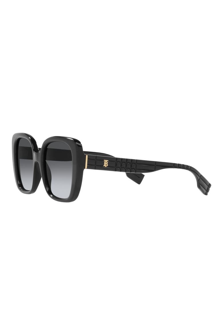 52mm Polarized Square Sunglasses, Alternate, color, BLACK