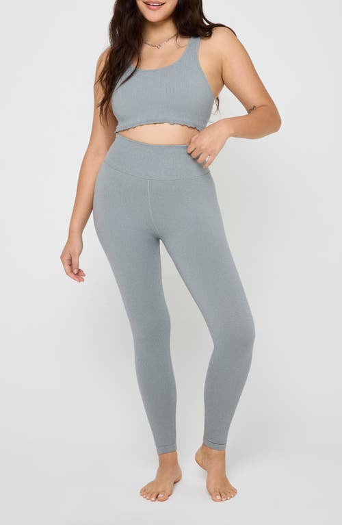Spiritual Gangster Love Sculpt Shimmer Leggings In Silver