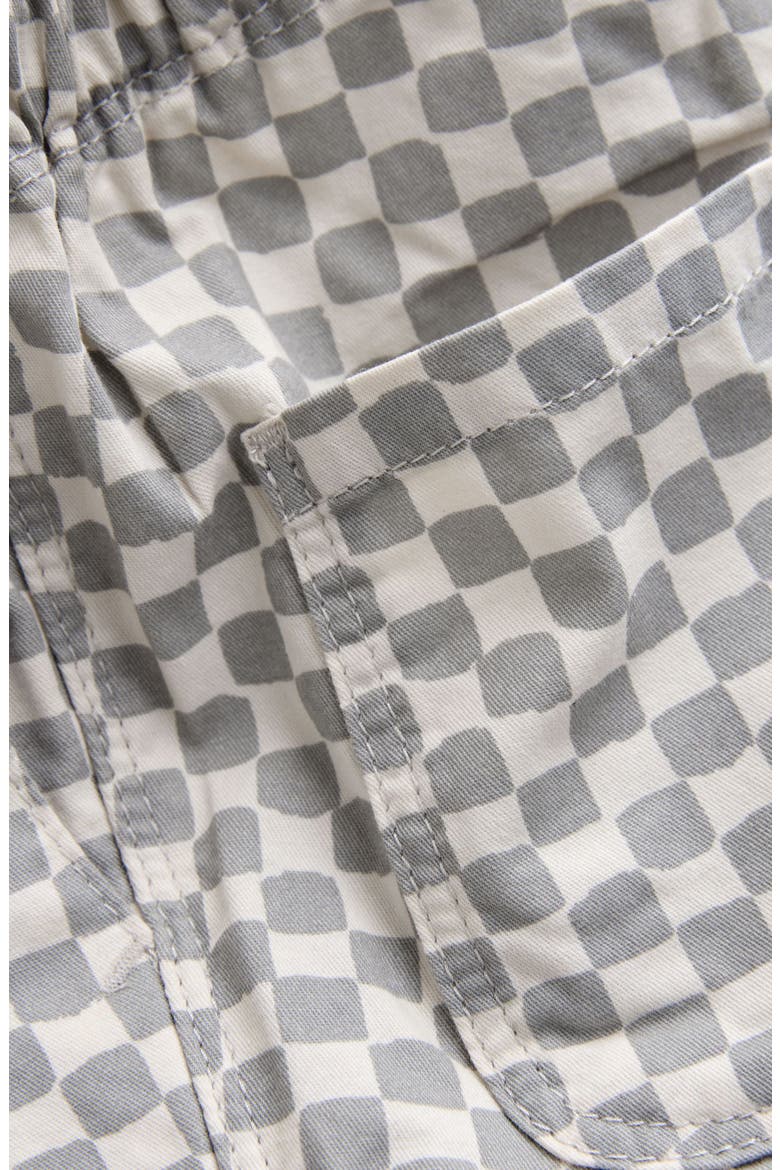 Kids' Checkerboard Cotton Twill Shorts, Alternate, color, GREY