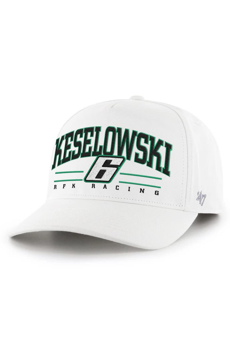 Men's '47  White Brad Keselowski  Roscoe Hitch Adjustable Hat, Main, color, White