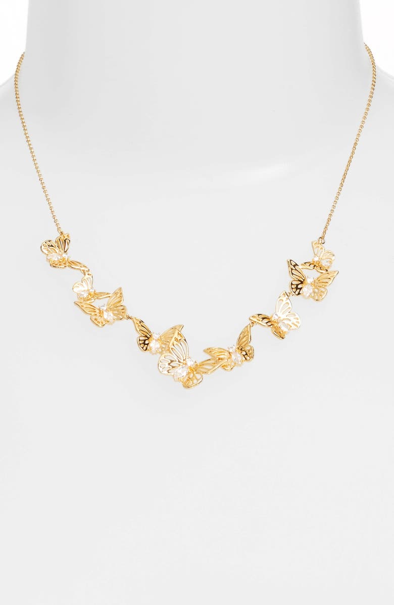 Kate Spade New York social butterfly necklace, Alternate, color,