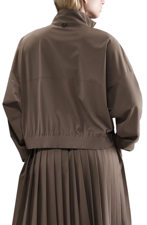 Nike Dri-fit Oversize Zip Jacket In Brown