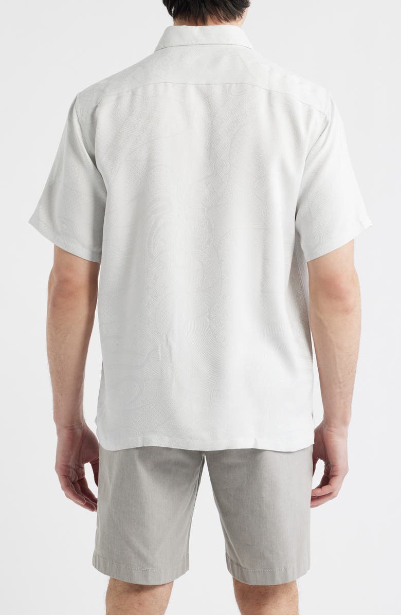 Kahala Ho'l Nalo Jacquard Short Sleeve Button-Up Shirt, Alternate, color, Shell