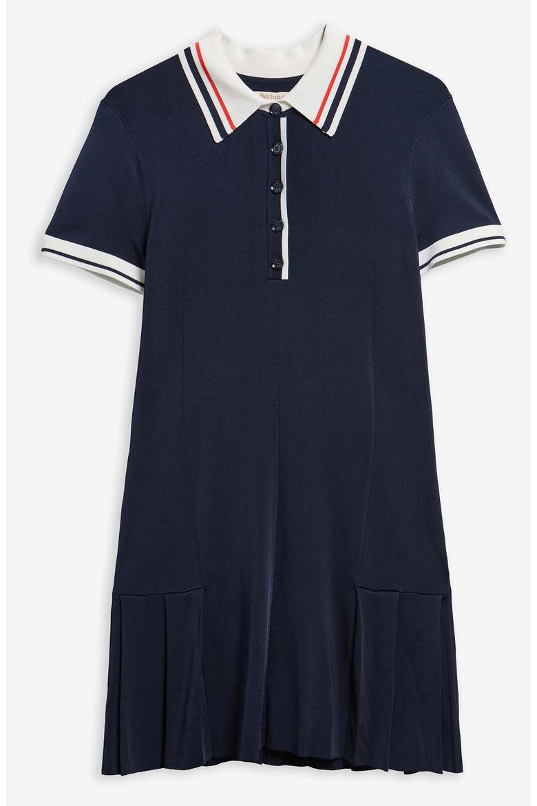 Hollington Knit Polo Minidress, Alternate, color, NAVY