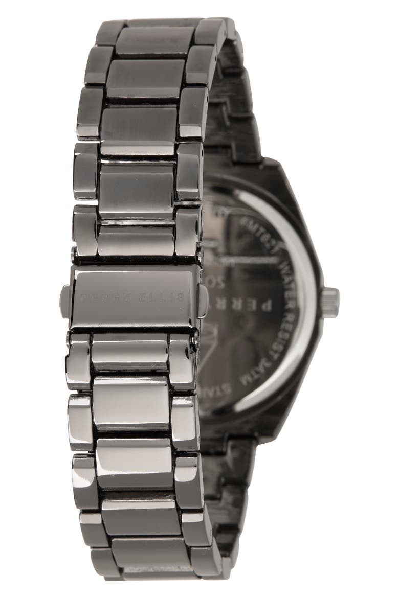 Solar Powered 3-Hand Quartz Bracelet Strap Watch, 41mm, Alternate, color, GUNMETAL