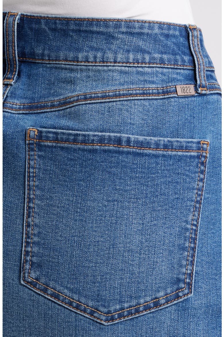 Front Slit Denim Maxi Skirt, Alternate, color, CHARLIE