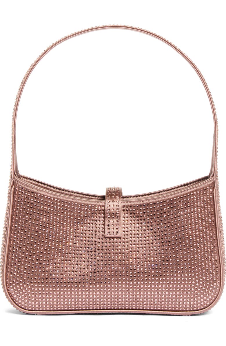 Saint Laurent Le Mini Embellished Leather Hobo Bag, Alternate, color, Elderberry