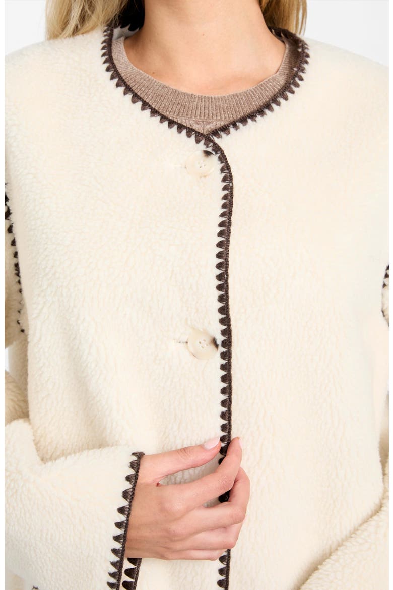 Mia Fleece Jacket, Alternate, color, WHITE
