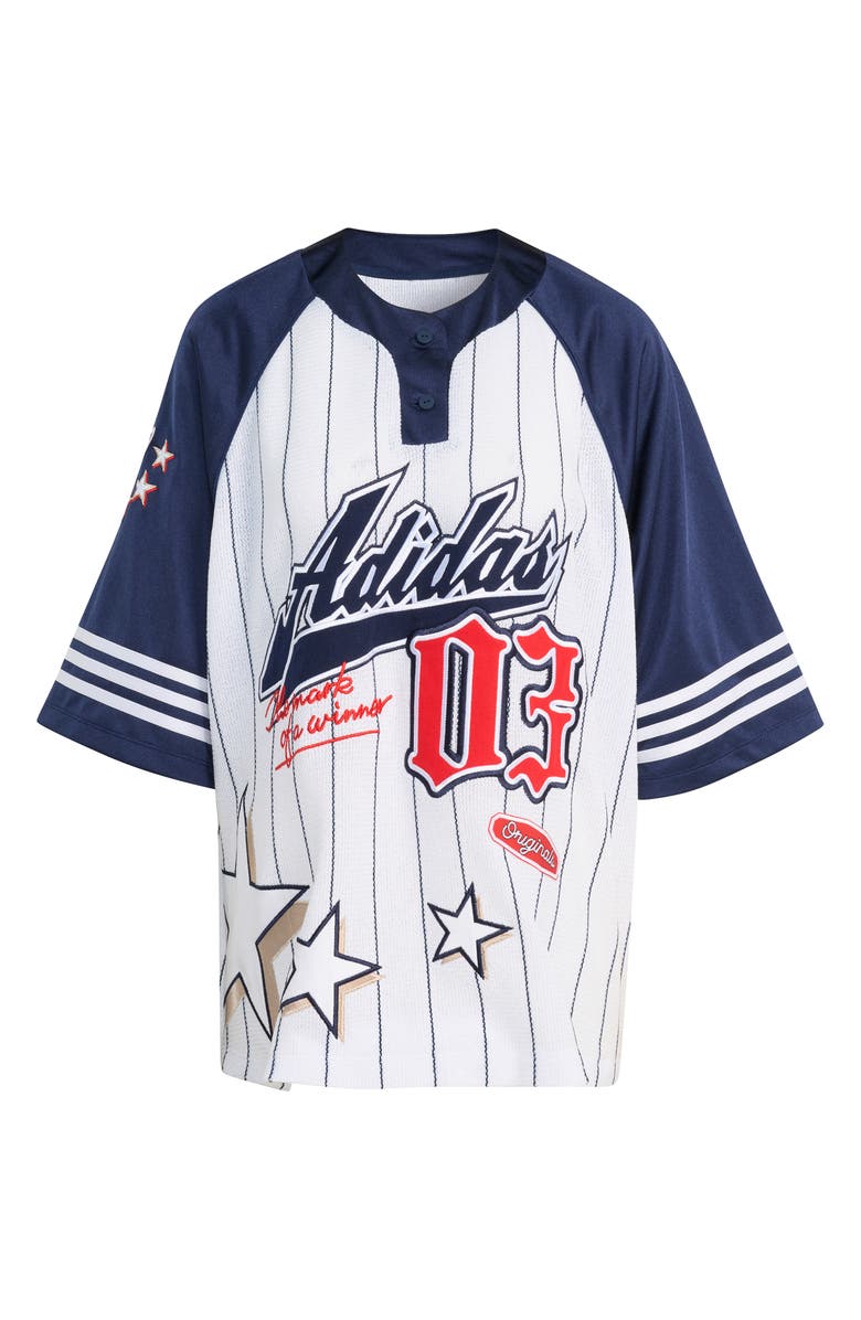 adidas Oversize Short Sleeve Jersey, Alternate, color, White