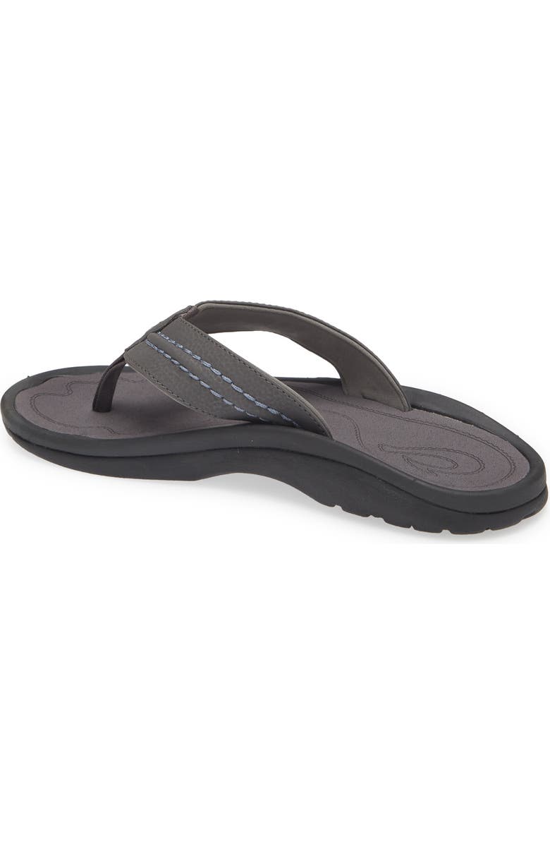 OluKai Hokua Flip Flop, Alternate, color, Pavement / Pavement