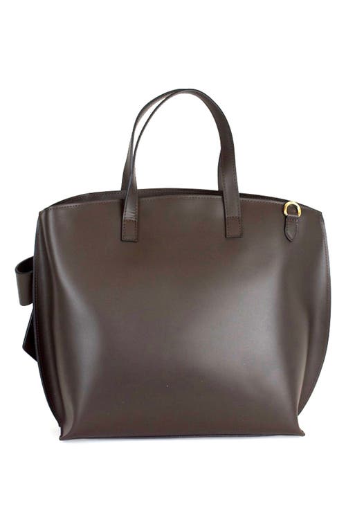 Persaman New York Catherine Bow Tote In Brown