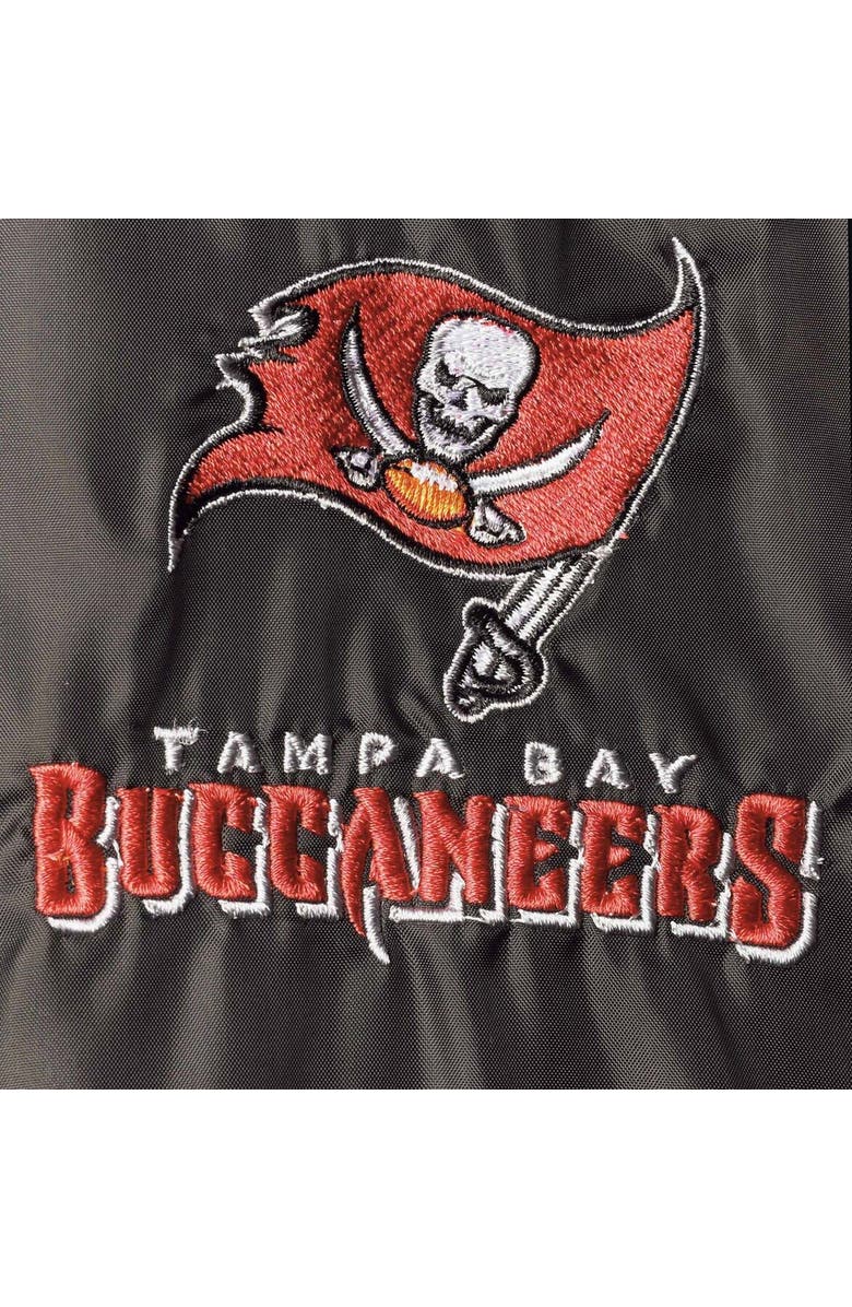 DUNBROOKE Men's Black Tampa Bay Buccaneers Coaches Classic Raglan Full-Snap Windbreaker Jacket, Alternate, color, Black