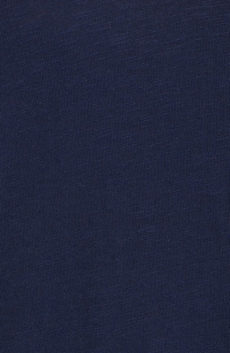 Caslon<sup>®</sup> Ruffle Sleeve Cotton Dress, Alternate, color, Navy Peacoat