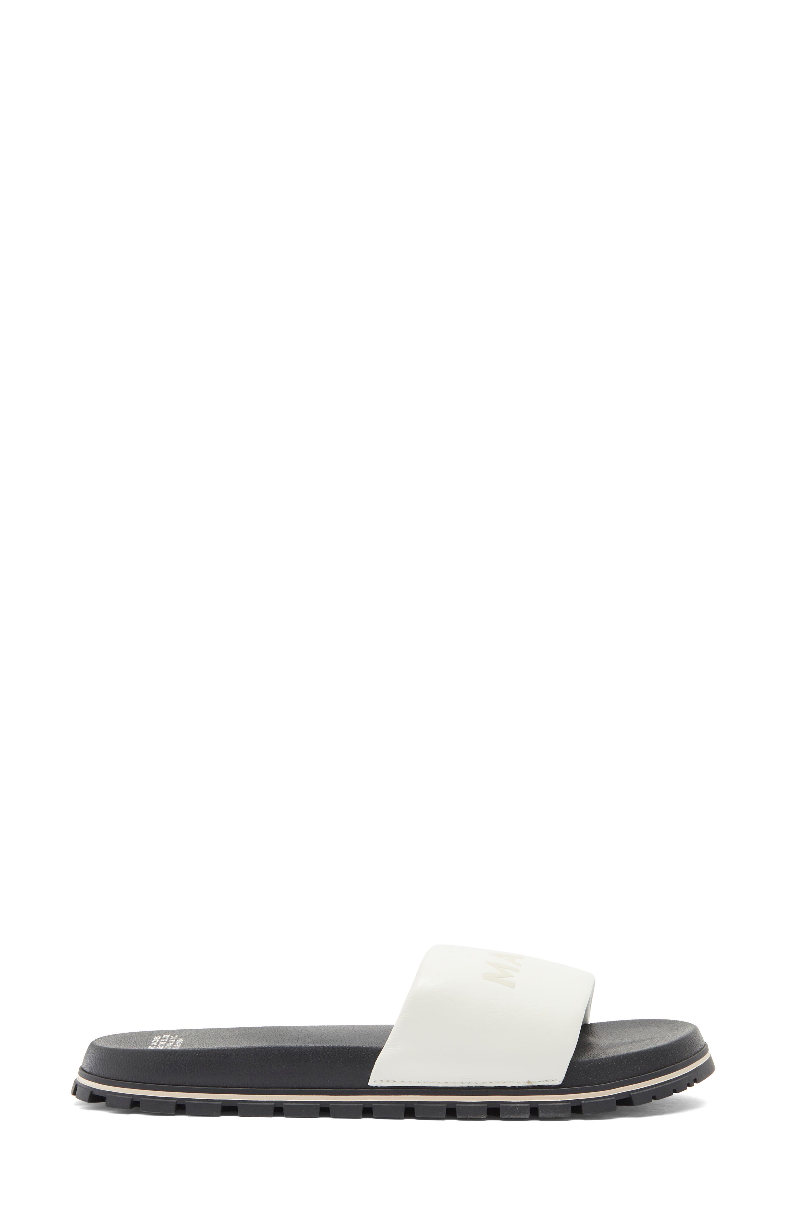 The Leather Slide Sandal, Alternate, color, COTTON WHITE