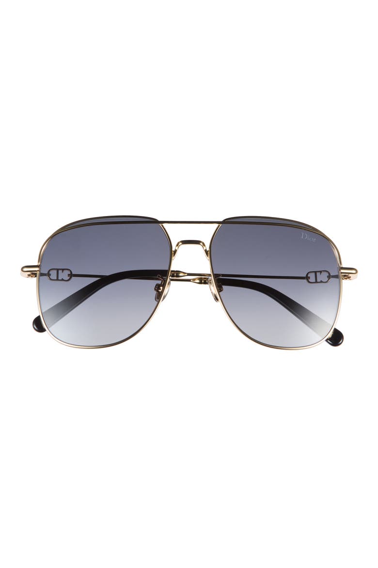 Petit CD A1U Graident Aviator Sunglasses, Main, color, SHINY GOLD DH / GRADIENT SMOKE