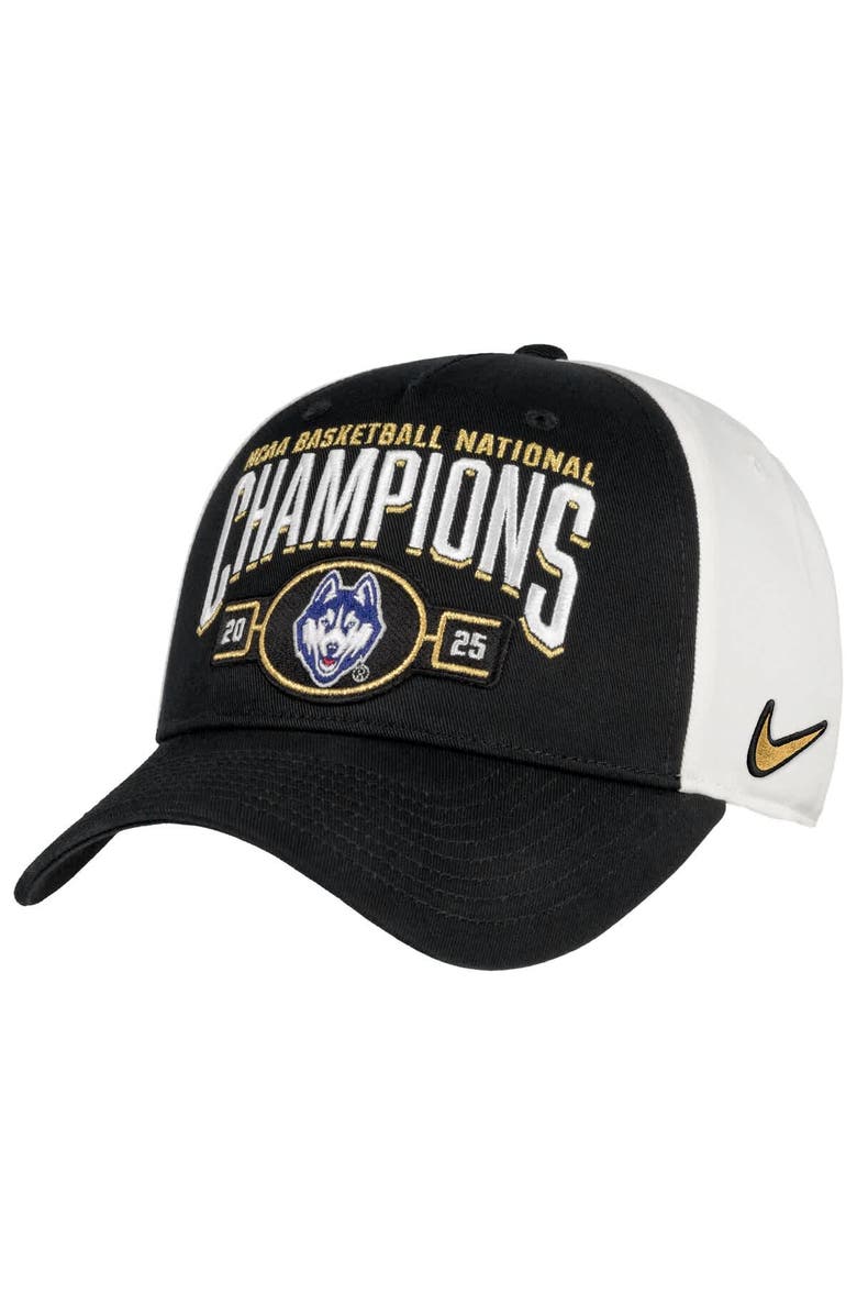 Nike Men's Nike Black UConn Huskies 2025 NCAA Women's Basketball National Champions Locker Room Adjustable Hat, Alternate, color,