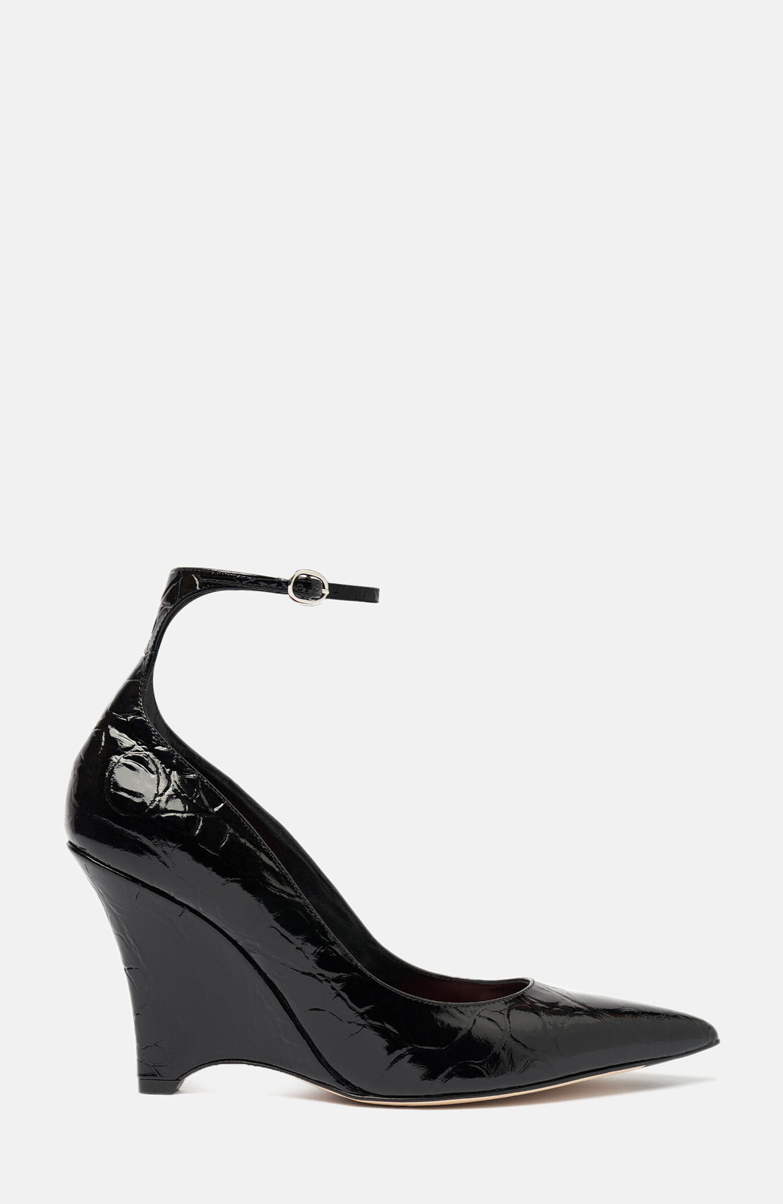 Marta III High Heels, Main, color, Black - Croco-Printed Calf
