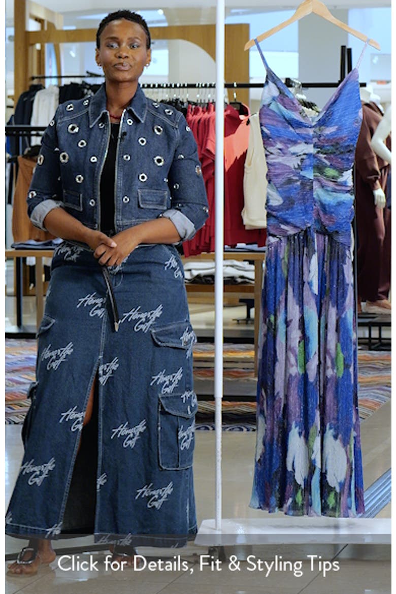 Elora Metallic Floral Gown video