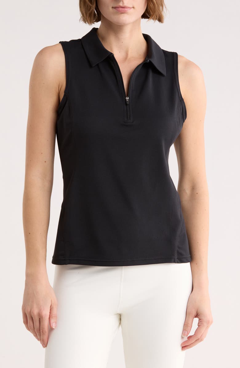 Zella Replay Half Zip Polo Tank, Main, color, 