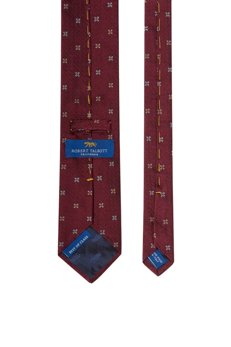 Robert Neat Necktie, Alternate, color, Burgundy