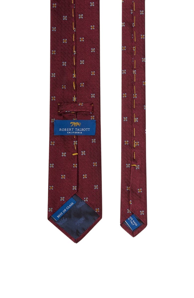 Robert Talbott Robert Neat Necktie, Alternate, color, Burgundy