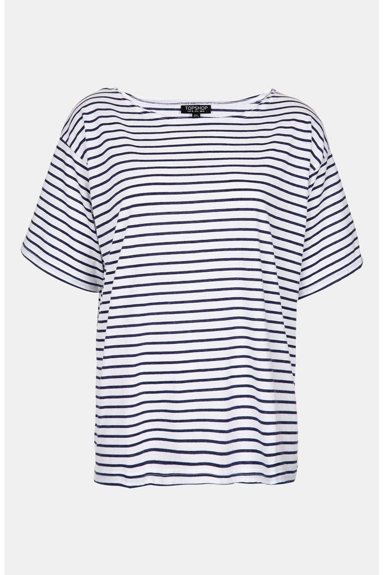 Breton Stripe Tee, Alternate, color, NAVY BLUE