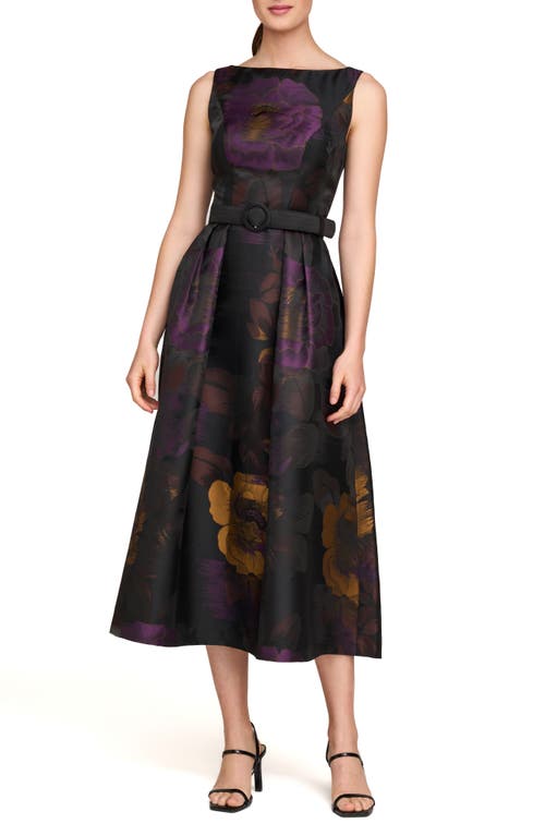 Kay Unger Isla Midi Dress in Raven 