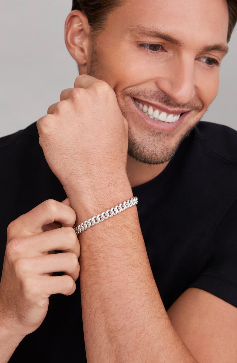 LAGOS Men's Anthem Sterling Silver Curb Chain Bracelet, Alternate, color, Silver