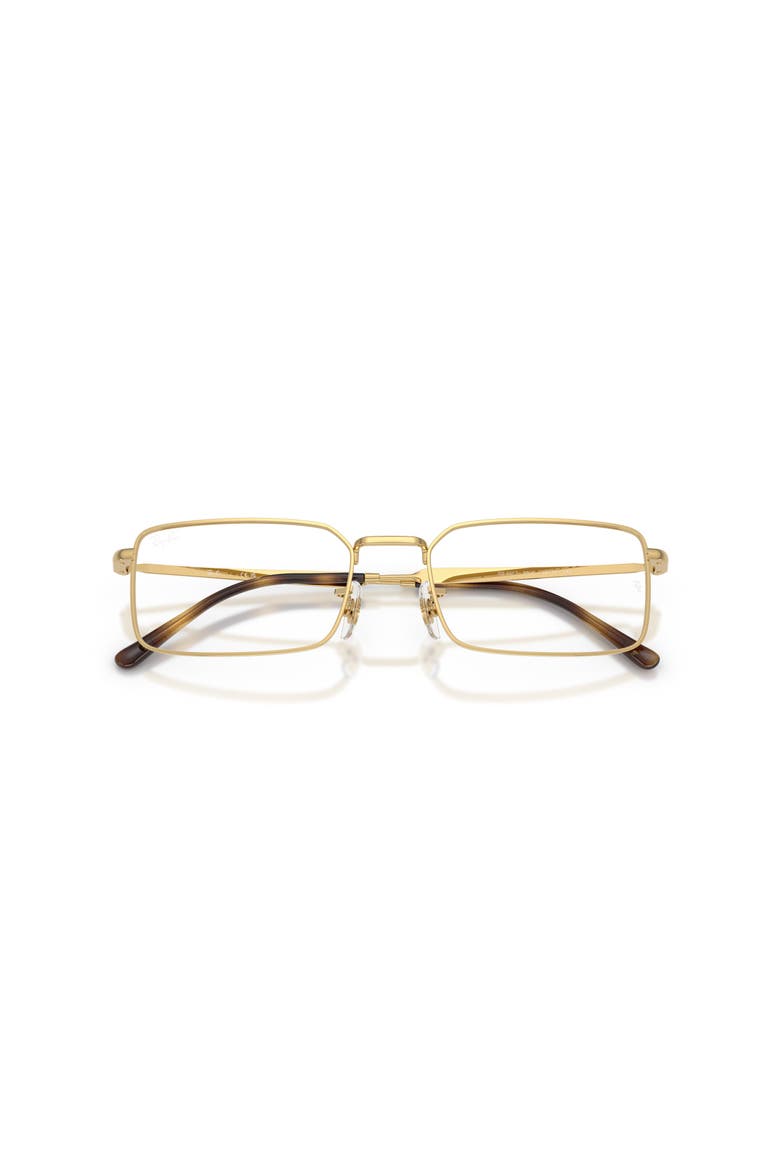 56mm Rectangle optical glasses, Alternate, color, Gold