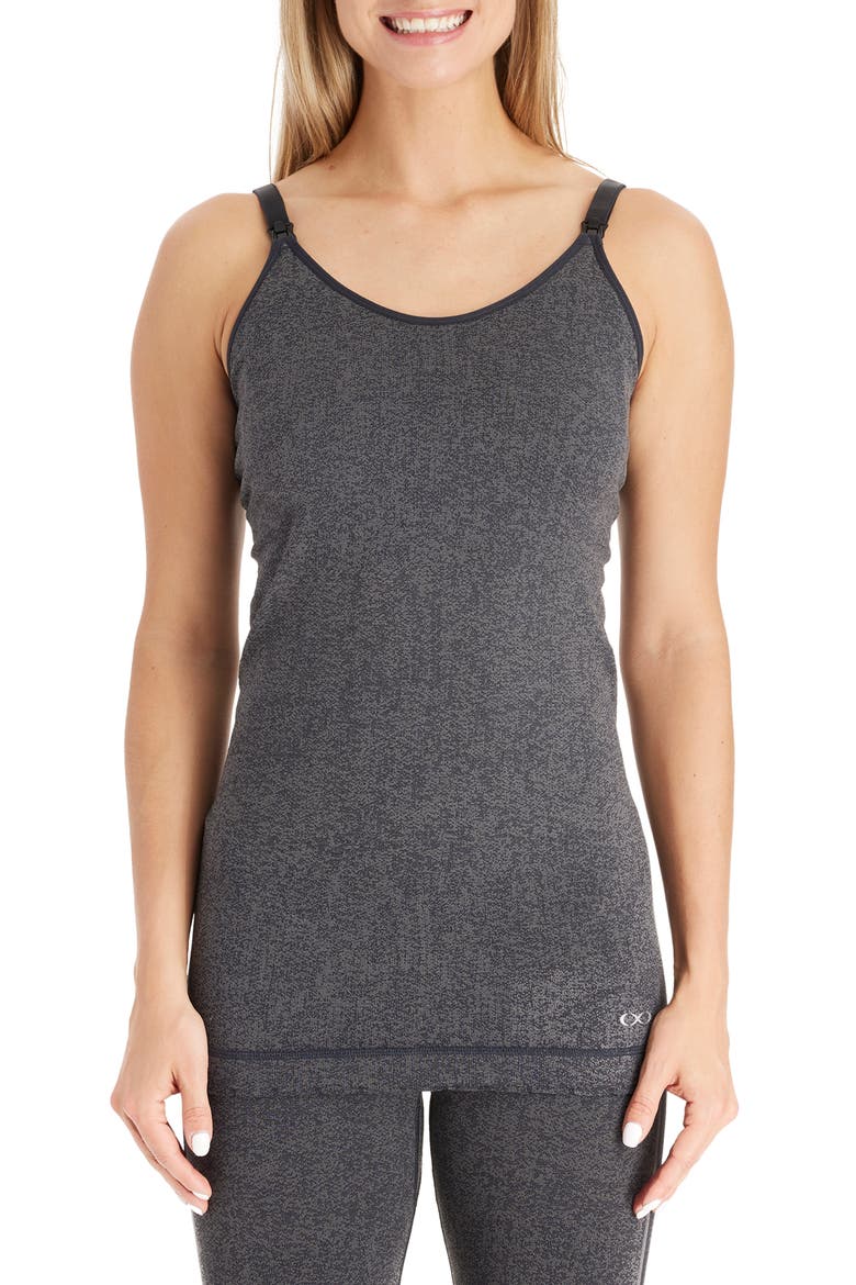 Seamless Nursing Tank Top, Main, color, GREY JACQUARD