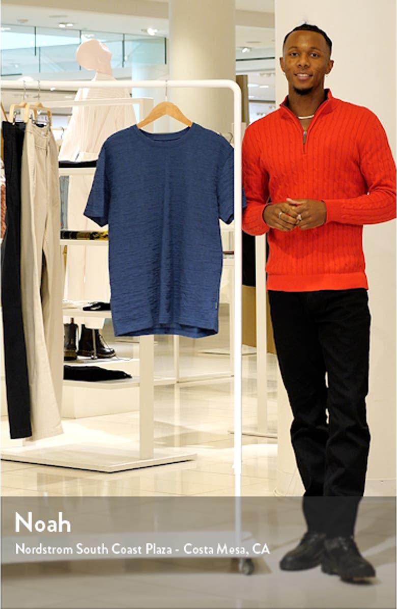 Leith Valley Textured Cotton T-Shirt, sales video thumbnail