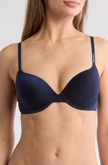 Shop Calvin Klein Pure Micro Demi Bra In Shoreline