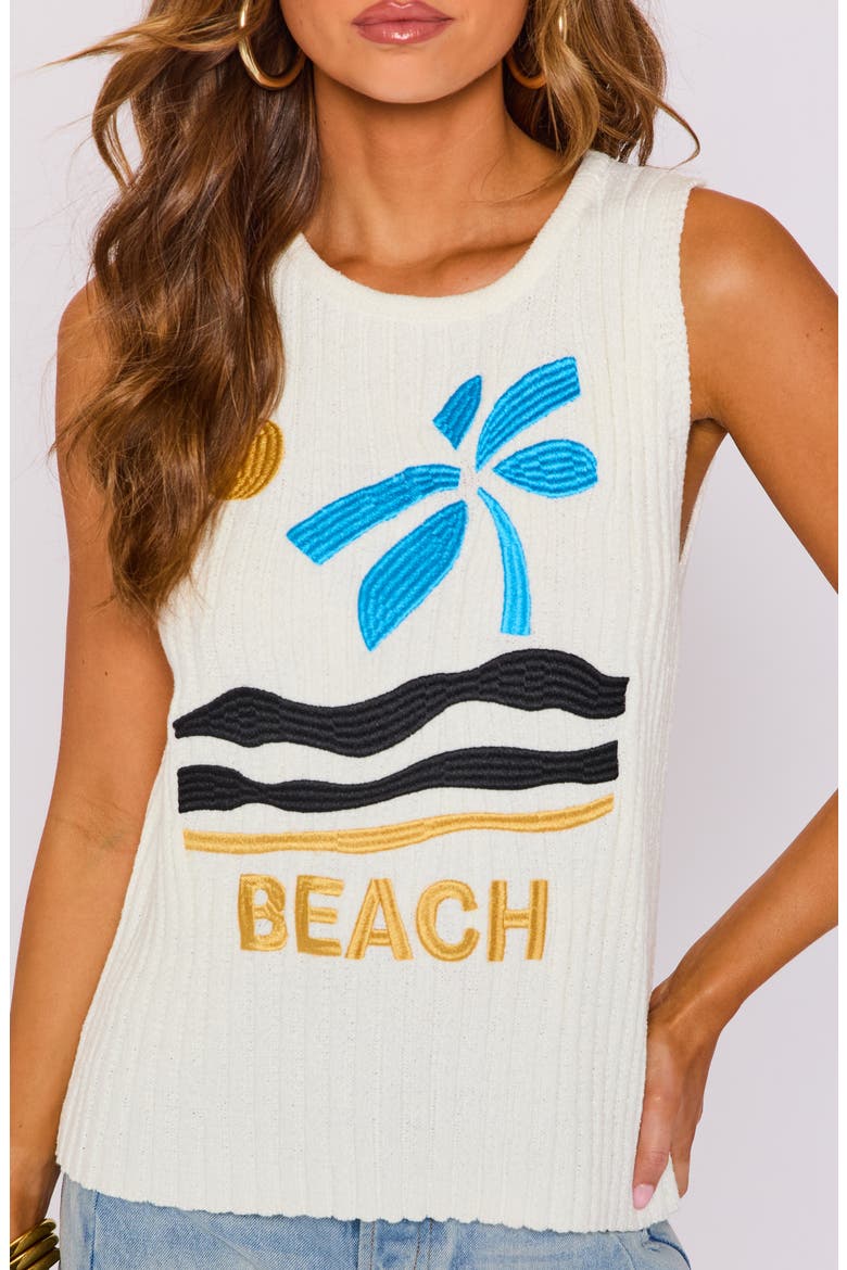 Beach Bound Sleeveless Sweater, Alternate, color, CREAM