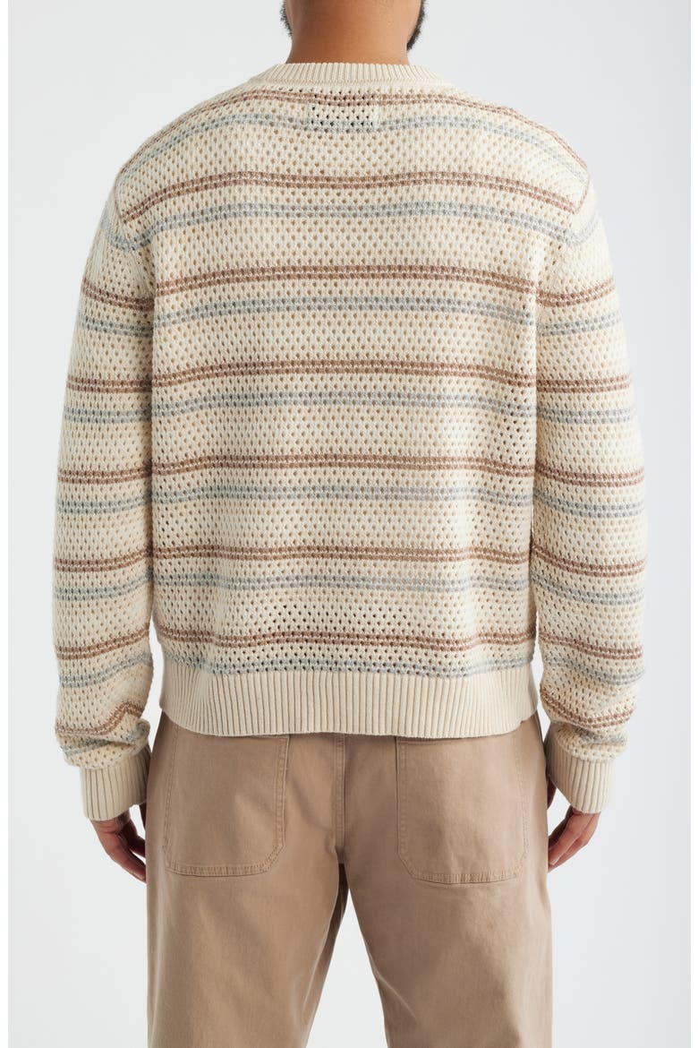 Stripe Pima Cotton & Linen Sweater, Alternate, color, NATURAL