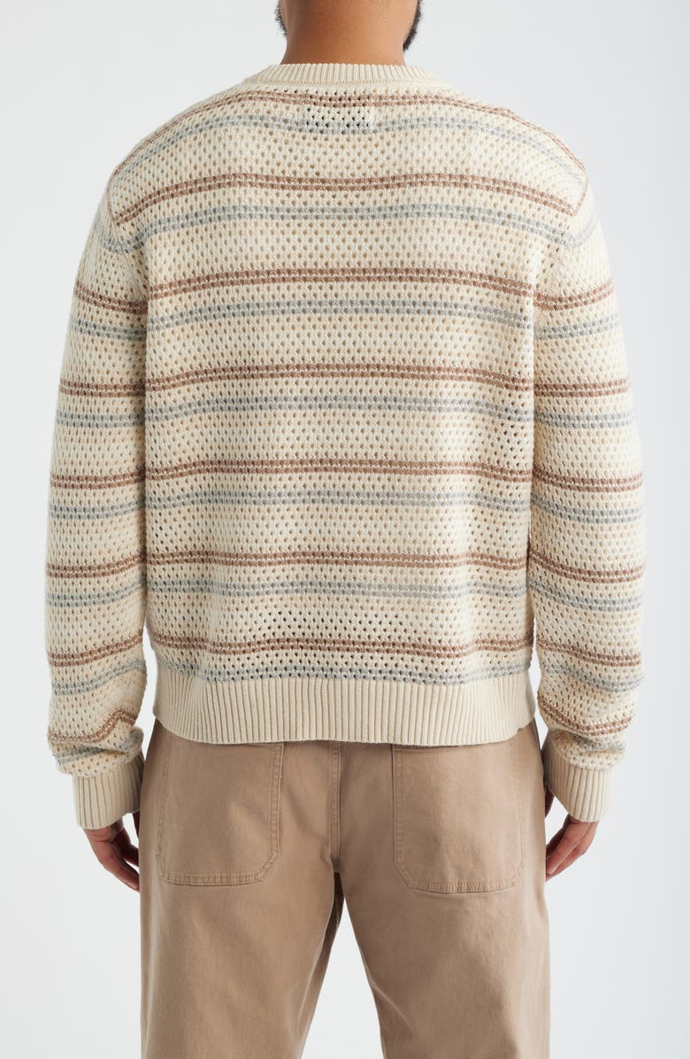 Corridor Stripe Pima Cotton & Linen Sweater, Alternate, color, Natural