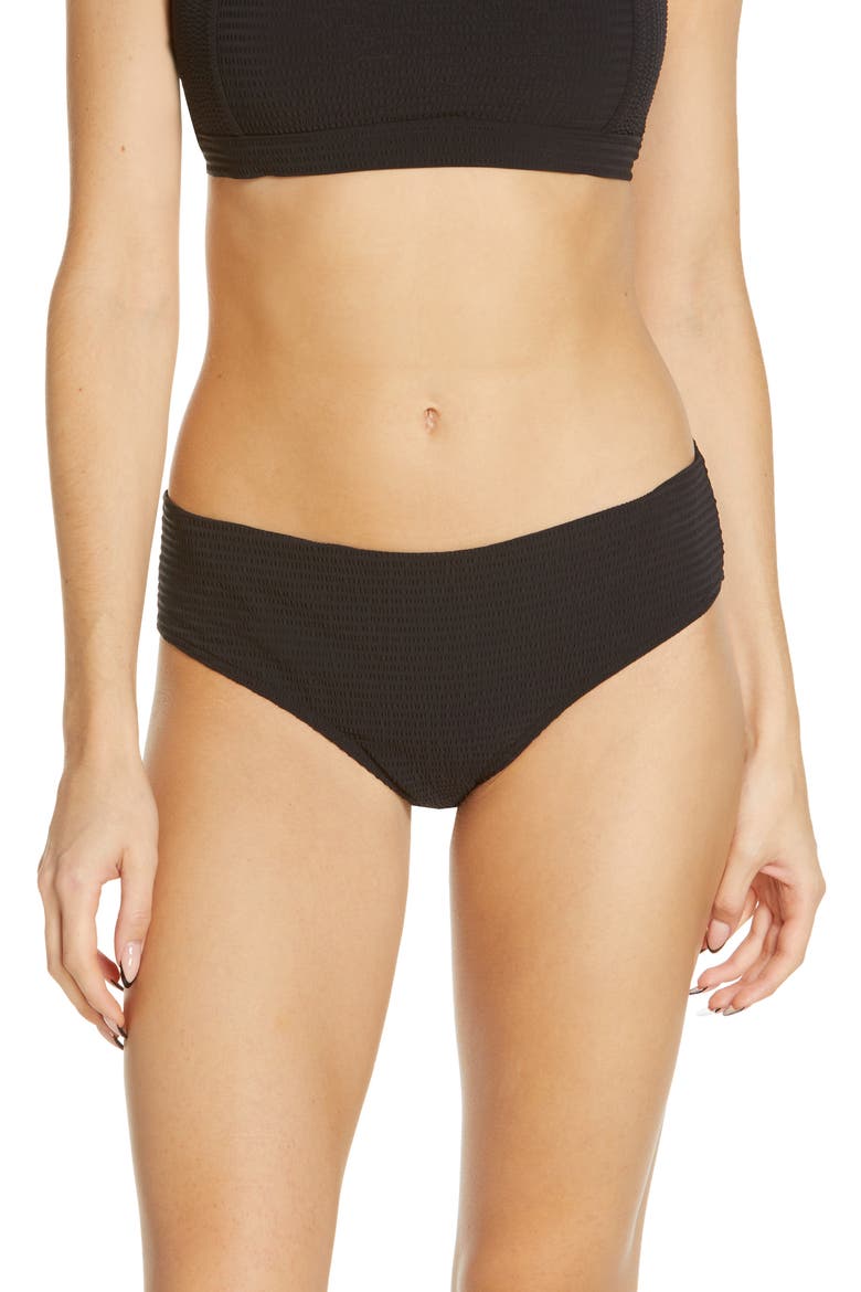 Mid Bikini Bottoms, Main, color, BLACK