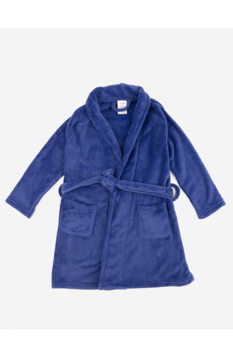 Leveret Kids Fleece Robe, Shawl Collar, Solid Colors, Alternate, color, Royal Blue