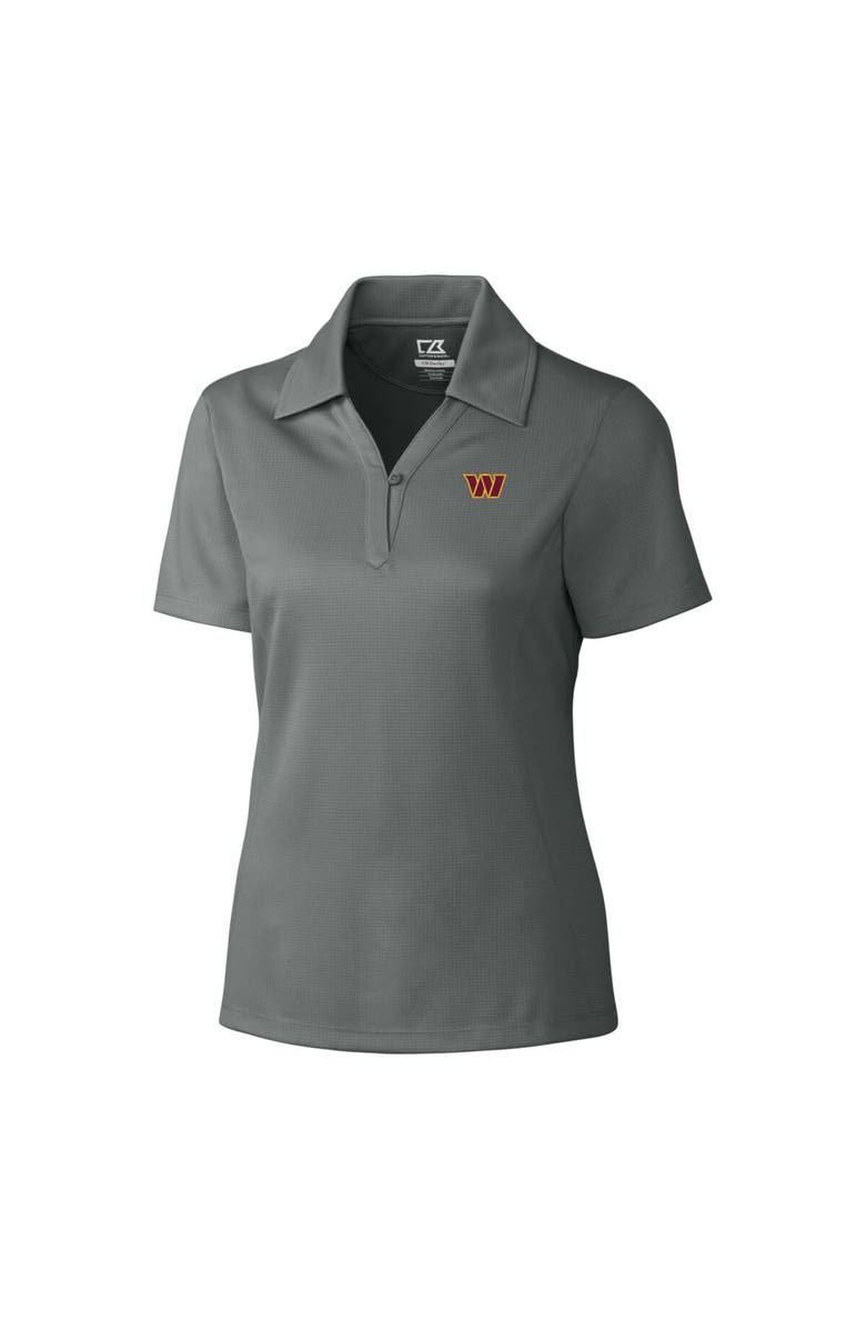 Cutter & Buck Women's Cutter & Buck Gray Washington Commanders Genre DryTec Textured Polo, Main, color, 