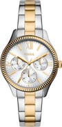 Fossil Rye Multifunction Two Tone Bracelet Watch, 36mm