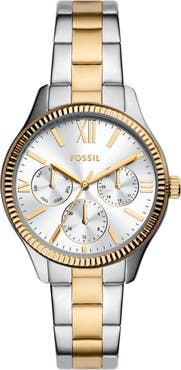 Fossil Rye Multifunction Two Tone Bracelet Watch, 36mm