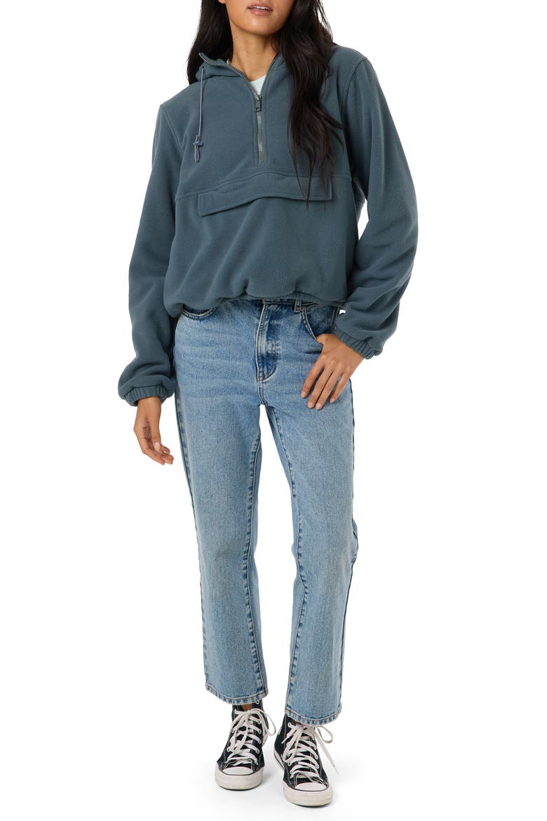 Trvlr Brissa Fleece Quarter Zip Anorak, Alternate, color, DARK SLATE